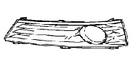 Zaślepka, kratka halogenu lewego ZAFIRA B od 2008 (dla świateł)